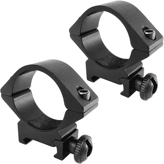 Low Mount Scope Ring 30 mm fits 20mm Picatinny Rail (2 pc)