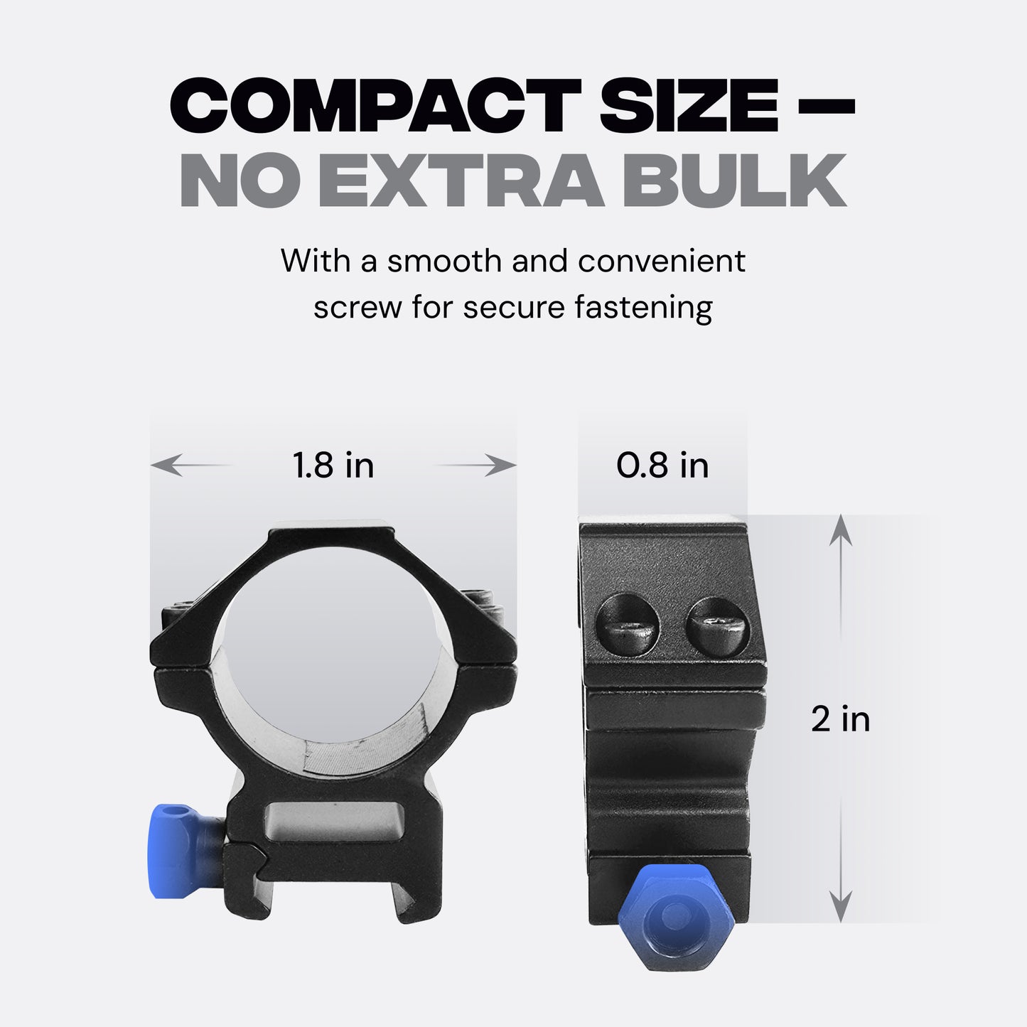 Low Mount Scope Ring 30 mm fits 20mm Picatinny Rail (2 pc)
