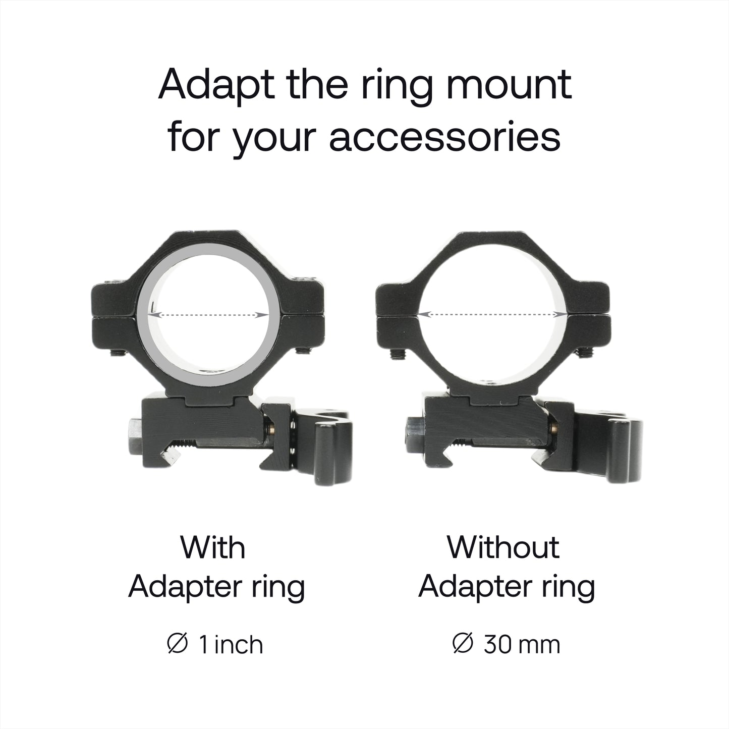 Quick Release Scope Ring Mount 25.4mm/30mm for 20mm Rail