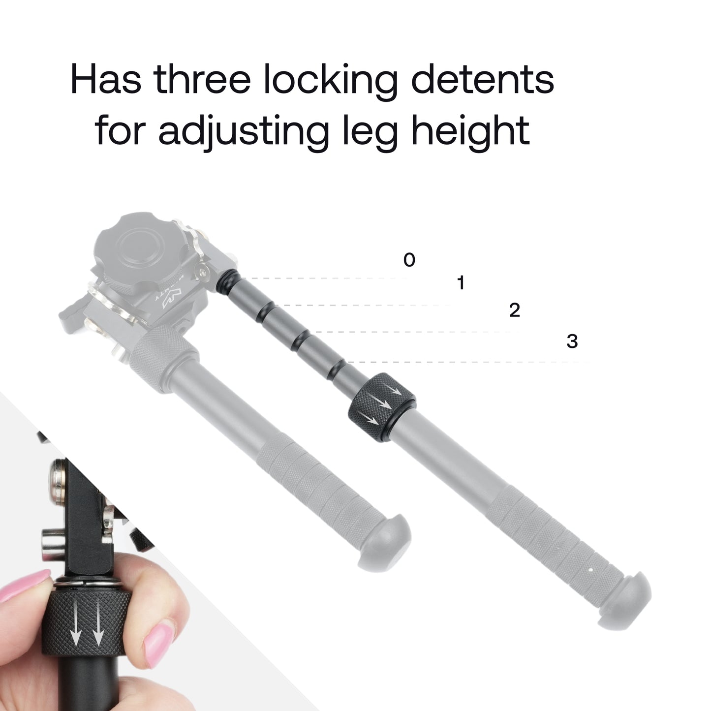 Hunting and Shooting Rifle Bipod with Standard Picatinny Mount Adapter