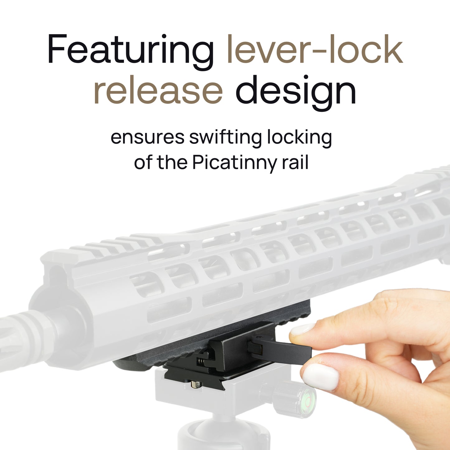 Picatinny Rail Adapter Arca-Swiss Mount for Tripod Head & Arca Clamp
