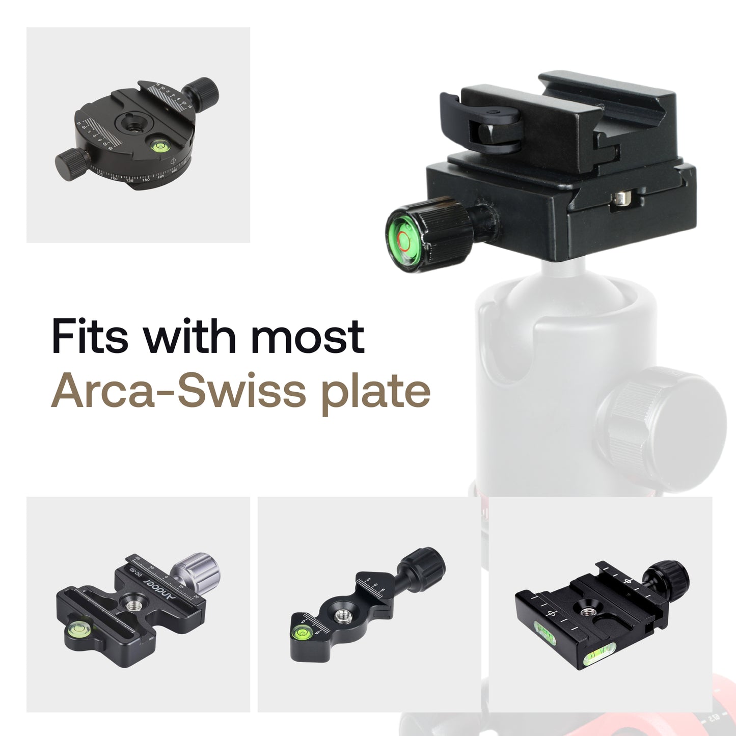 Picatinny Rail Adapter Arca-Swiss Mount for Tripod Head & Arca Clamp